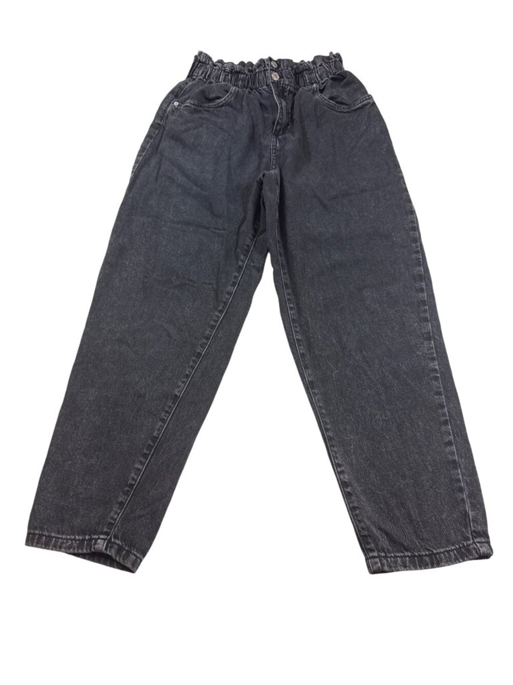 Garage Denim black 80s Mom Fit Black Elastic Waist Jeans Size 29 (W743)